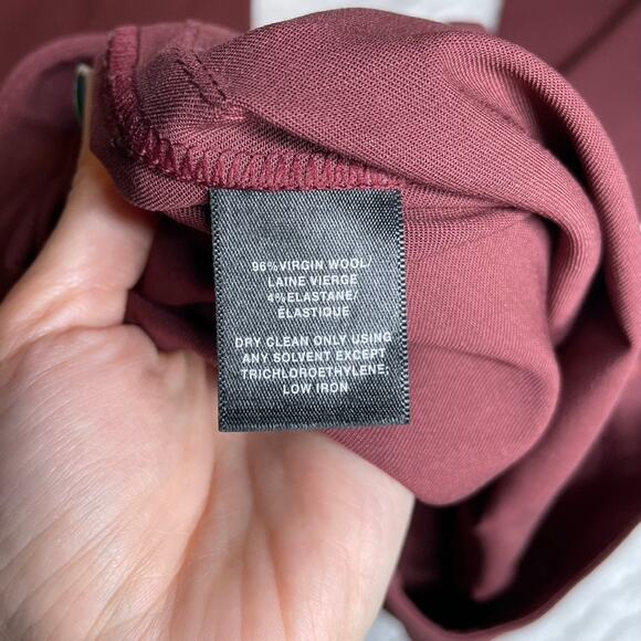 LAFAYETTE 148 Red Maroon Trousers Mens 14 Wool Blend Straight Leg‎ - Picture 6 of 8